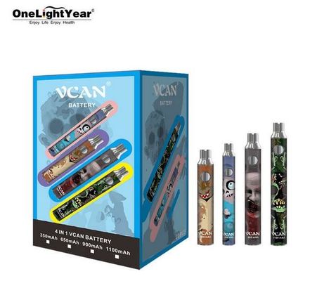 tonen Beschikbare Vape Peulen 4 van 350mah 650mah in 1 Batterij van Cbd Vape e-Sigaretten